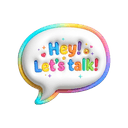 3D chat bubble